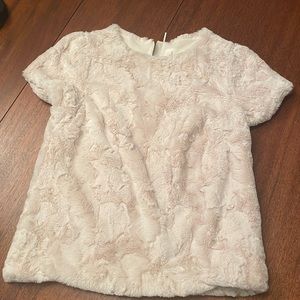 Anthropolgie fur vest layer